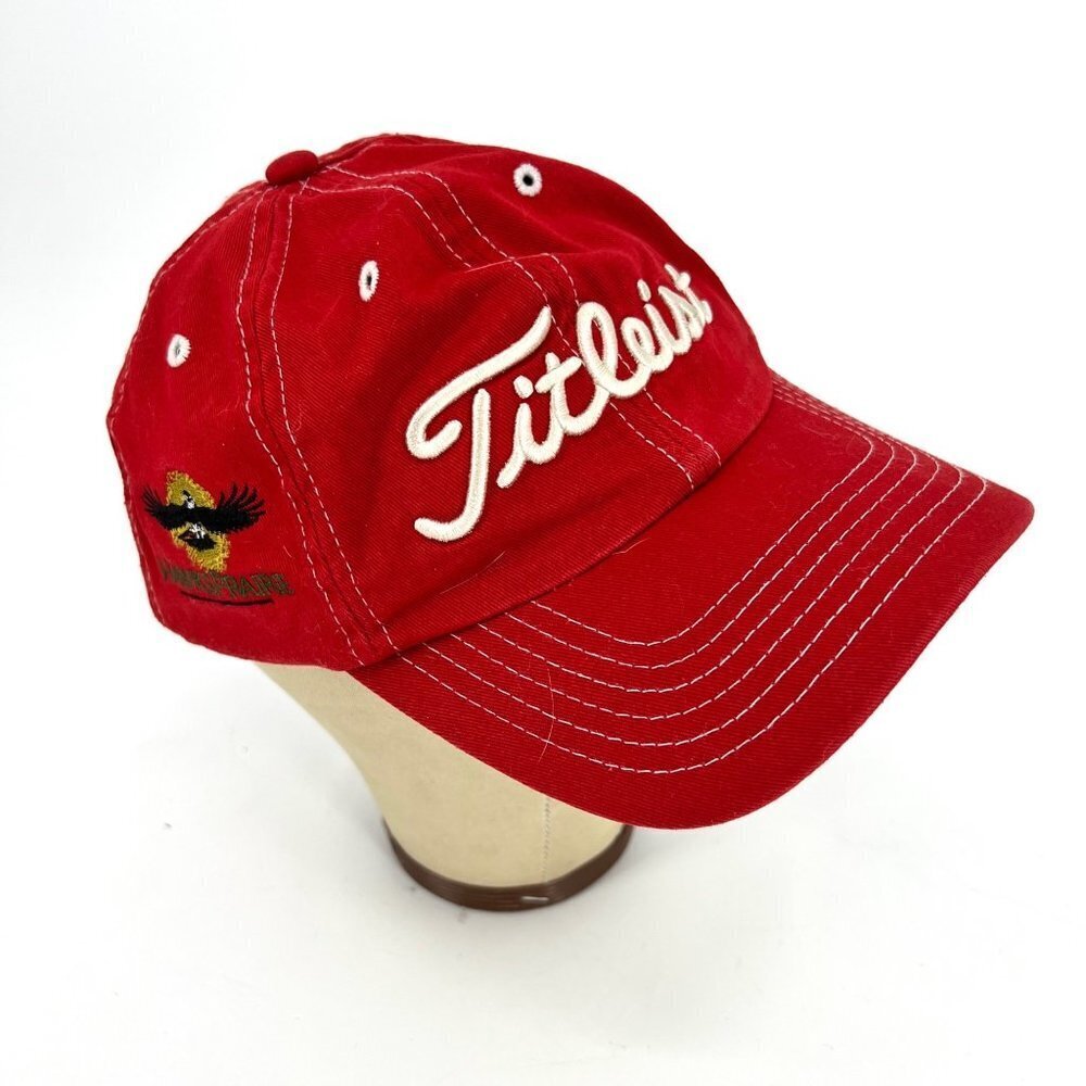 Titleist Red Baseball Cap with Adjustable Buckle Hawks Prairie Golf Club Seattle